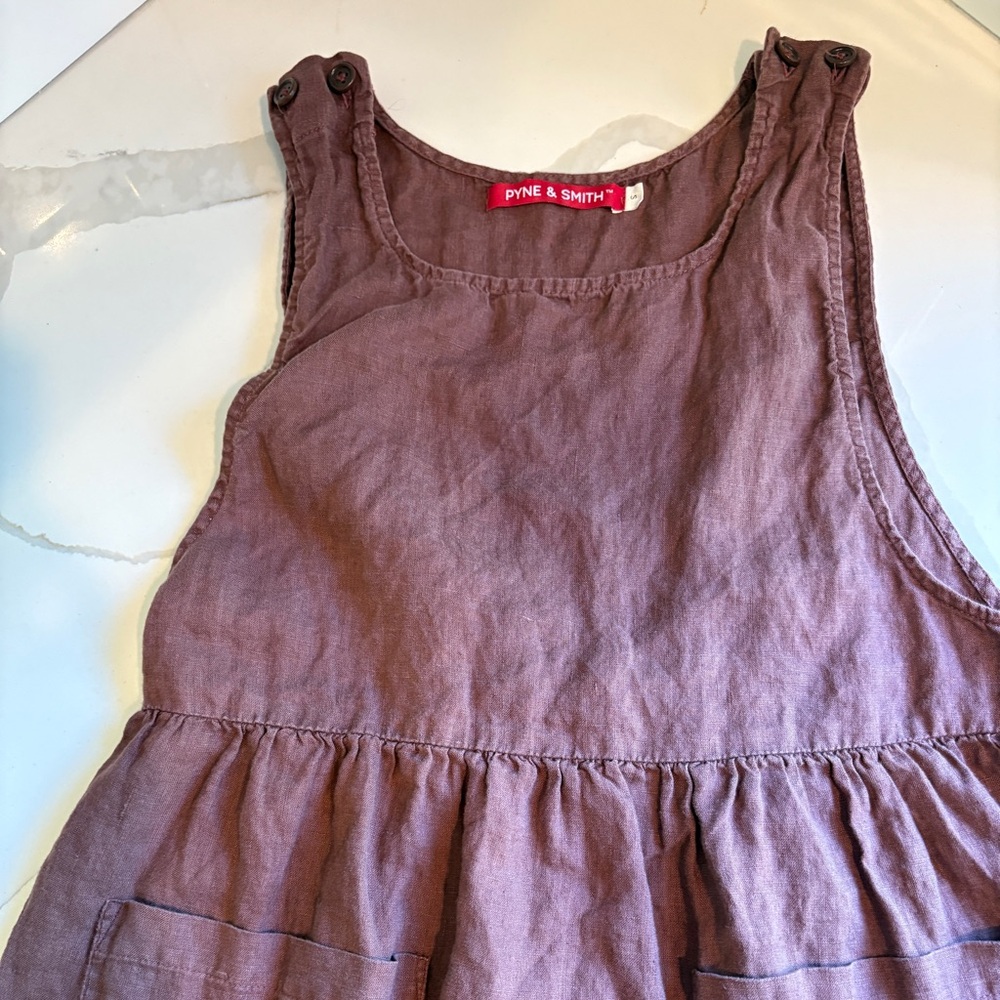 Pyne & Smith Brown The Pinafore Sleeveless Dress, Size Small